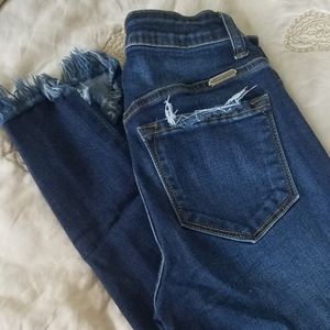 Kancan Distressed Skinny Frayed Jeans 24